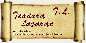 Teodora Lazarac vizit kartica